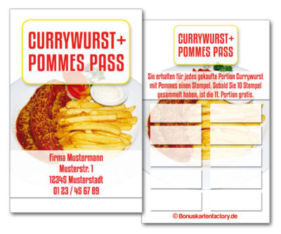 Currywurst-Bonuskarten