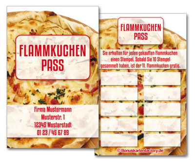 Flammkuchen-Bonuskarten