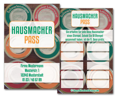 Hausmacher-Bonuskarten