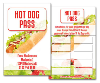 Hot-Dog-Bonuskarten