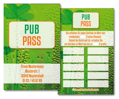 Irish Pub-Bonuskarten