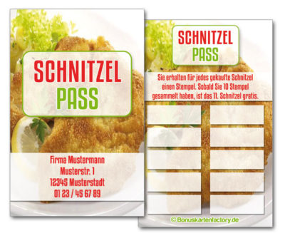 Schnitzel-Bonuskarten